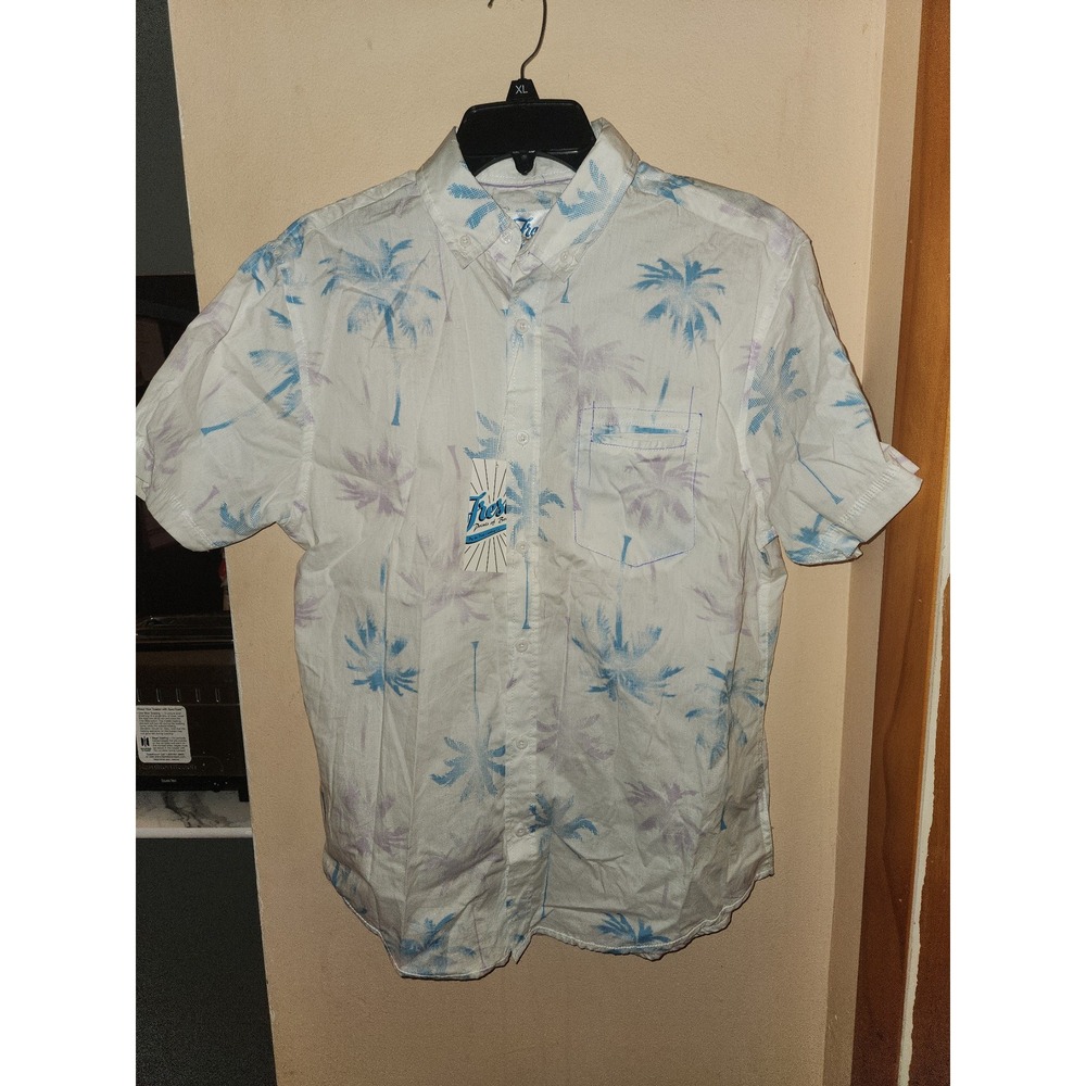 Fresh Prints of Bel-Air palm tree men's button down shirt large